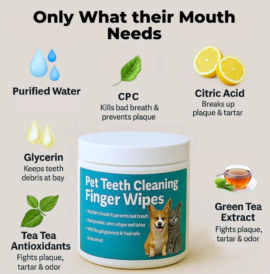 PetFin™ Pet Dental Finger Wipes